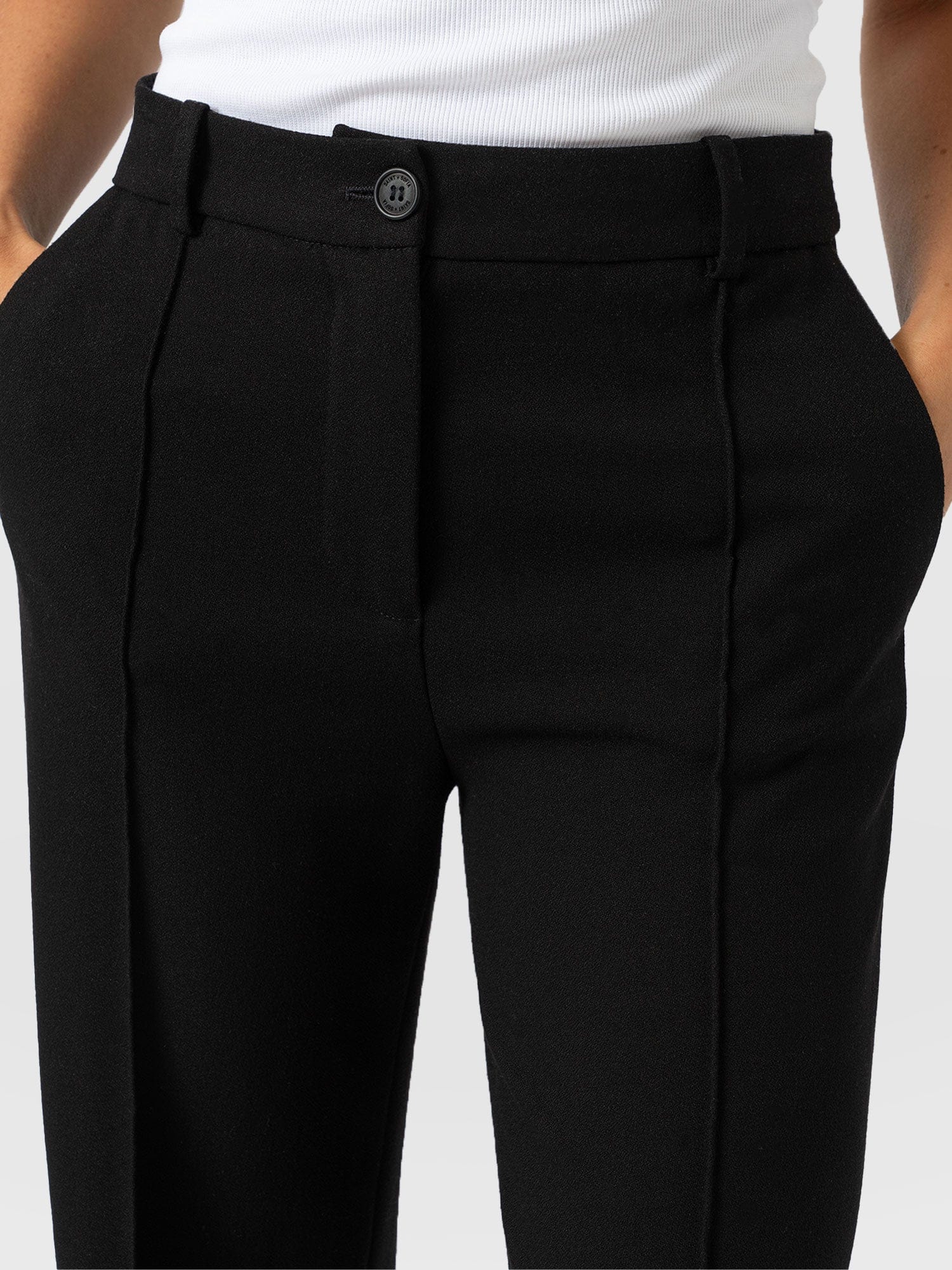 Cambridge Tailored Wide Leg Pant - Black